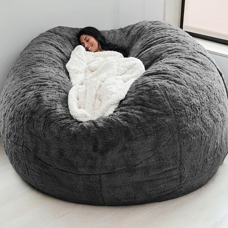 Elphic™ Big Sofas Fluffy Giant Fur Bean Bag Bed