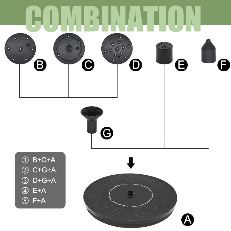 Elphic™ Solar Water Fountain