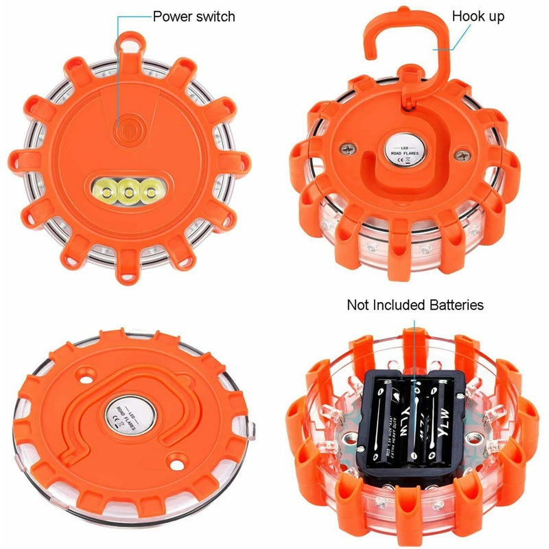 Elphic™ Magnetic LED Emergency Safety Flare Set